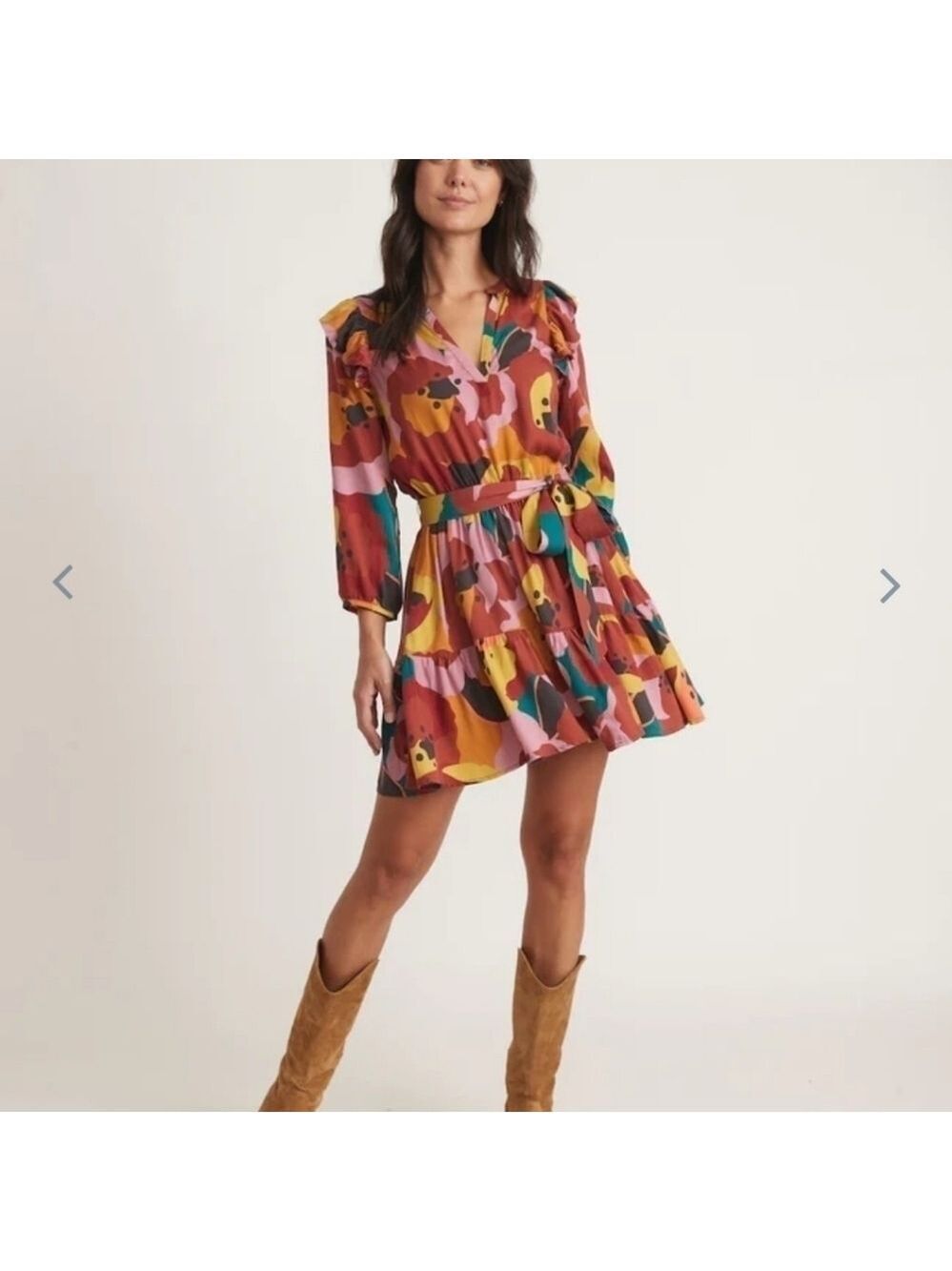 Marine Layer Elise Mini Dress Exploded Floral
